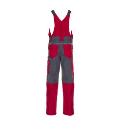 PLANAM Herren Latzhose PLALINE Canvas Rot/Schiefer
