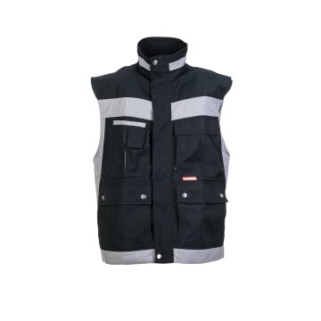 PLANAM Herren Weste PLALINE Canvas Schwarz/Zink