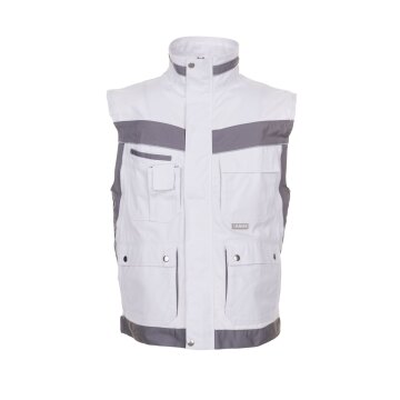 PLANAM Herren Weste PLALINE Canvas Reinweiß/Zink
