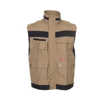 PLANAM Herren Weste PLALINE Canvas Sand/Schwarz