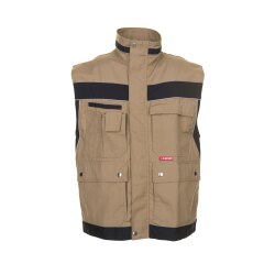 PLANAM Herren Weste PLALINE Canvas Sand/Schwarz