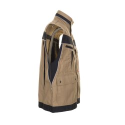PLANAM Herren Weste PLALINE Canvas Sand/Schwarz