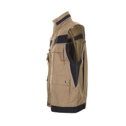 PLANAM Herren Weste PLALINE Canvas Sand/Schwarz