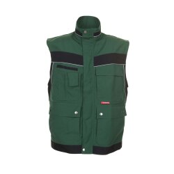 PLANAM Herren Weste PLALINE Canvas Grün/Schwarz