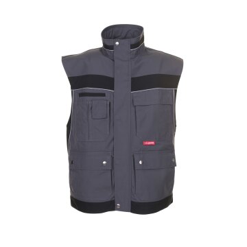 PLANAM Herren Weste PLALINE Canvas Schiefer/Schwarz