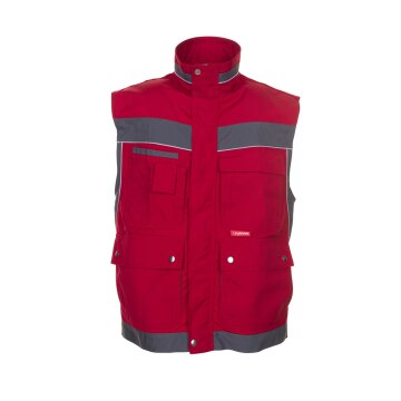 PLANAM Herren Weste PLALINE Canvas Rot/Schiefer