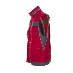 PLANAM Herren Weste PLALINE Canvas Rot/Schiefer