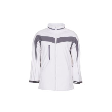 PLANAM Herren Softshelljacke PLALINE Reflexbiesen Reinweiß/Zink