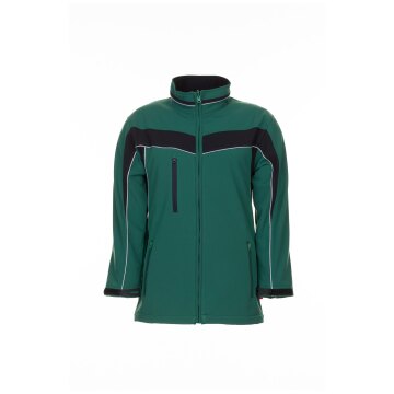 PLANAM Herren Softshelljacke PLALINE Reflexbiesen Grün/Schwarz
