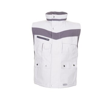 PLANAM Herren Winterweste PLALINE PU-beschichtet Reinweiß/Zink