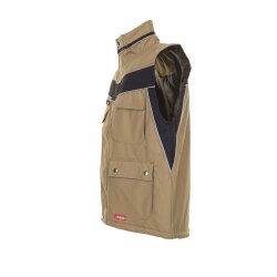 PLANAM Herren Winterweste PLALINE PU-beschichtet Sand/Schwarz