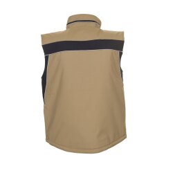 PLANAM Herren Winterweste PLALINE PU-beschichtet Sand/Schwarz