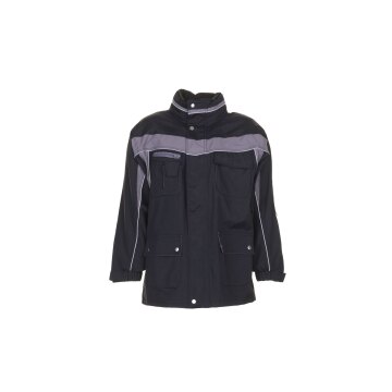 PLANAM Herren Allwetterjacke PLALINE PU-beschichtet Schwarz/Zink
