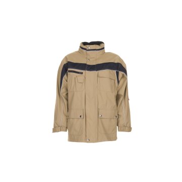 PLANAM Herren Allwetterjacke PLALINE PU-beschichtet Sand/Schwarz