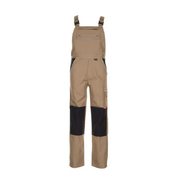 PLANAM Herren Latzhose CANVAS-320 Reflex CORDURA® Khaki/Schwarz
