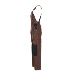 PLANAM Herren Latzhose CANVAS-320 Reflex CORDURA® Braun/Schwarz