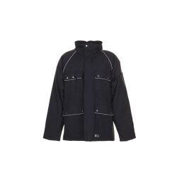 PLANAM Herren Winterparka CANVAS-320 PU-beschichtet Schwarz