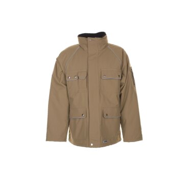 PLANAM Herren Winterparka CANVAS-320  Khaki/Schwarz