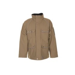 PLANAM Herren Winterparka CANVAS-320  Khaki/Schwarz