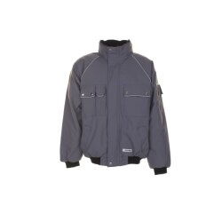 PLANAM Herren Winterblouson CANVAS-320  Grau/Schwarz