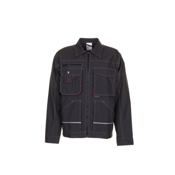 PLANAM Herren Bundjacke BASALT Langarm Kragen Anthrazit/Rot