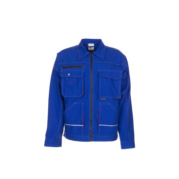 PLANAM Herren Bundjacke BASALT Langarm Kragen Kornblumenblau/Rot