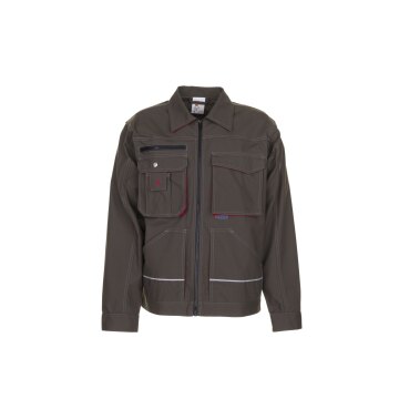 PLANAM Herren Bundjacke BASALT Langarm Kragen Olivgrün/Rot