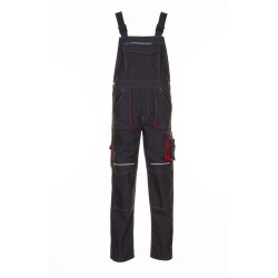 PLANAM Herren Latzhose BASALT Cargotaschen Anthrazit/Rot