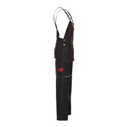 PLANAM Herren Latzhose BASALT Cargotaschen Anthrazit/Rot