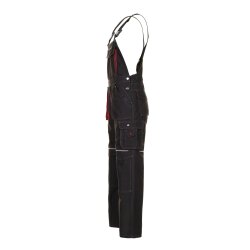 PLANAM Herren Latzhose BASALT Cargotaschen Anthrazit/Rot