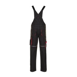 PLANAM Herren Latzhose BASALT Cargotaschen Anthrazit/Rot