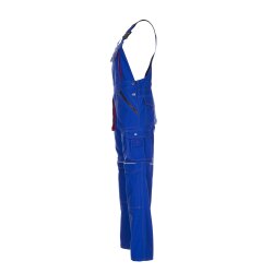 PLANAM Herren Latzhose BASALT Cargotaschen Kornblumenblau/Rot