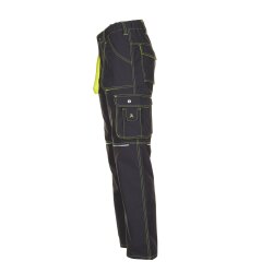 PLANAM Herren Bundhose BASALT - NEON Anthrazit/Gelb