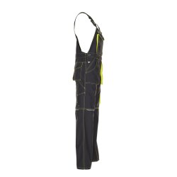 PLANAM Herren Latzhose BASALT-NEON Latztasche Anthrazit/Gelb