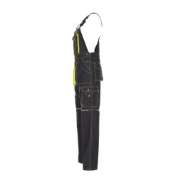 PLANAM Herren Latzhose BASALT-NEON Latztasche Anthrazit/Gelb