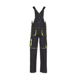 PLANAM Herren Latzhose BASALT-NEON Latztasche Anthrazit/Gelb
