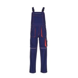 PLANAM Herren Latzhose BASALT-NEON Latztasche Marine/Orange