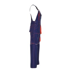 PLANAM Herren Latzhose BASALT-NEON Latztasche Marine/Orange