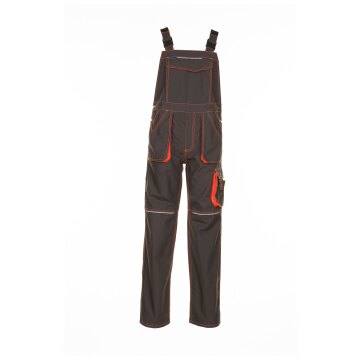 PLANAM Herren Latzhose BASALT-NEON Latztasche Olivgrün/Orange
