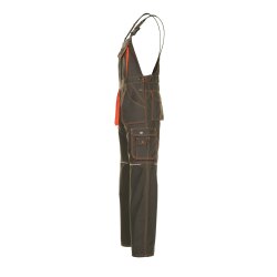 PLANAM Herren Latzhose BASALT-NEON Latztasche Olivgrün/Orange