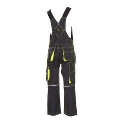 PLANAM Latzhose KIDS Reflexbiesen RIP-STOP Anthrazit/Gelb