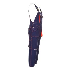 PLANAM Latzhose KIDS Reflexbiesen RIP-STOP Marine/Orange