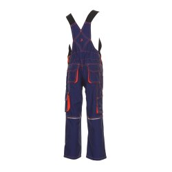 PLANAM Latzhose KIDS Reflexbiesen RIP-STOP Marine/Orange