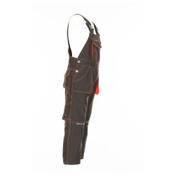 PLANAM Latzhose KIDS Reflexbiesen RIP-STOP Olivgrün/Orange