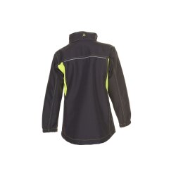 PLANAM Softshelljacke KIDS Reflexbiesen winddicht Anthrazit/Gelb