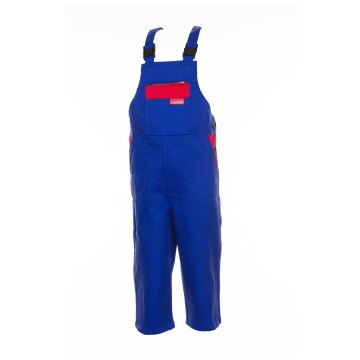 PLANAM Latzhose KIDS Strapazierfähig Kornblumenblau/Rot