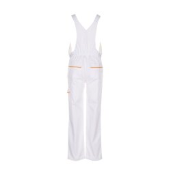 PLANAM Herren Latzhose HIGHLINE Reinweiß/Reinweiß/Gelb