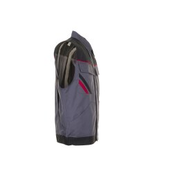 PLANAM Unisex Weste HIGHLINE Schiefer/Schwarz/Rot
