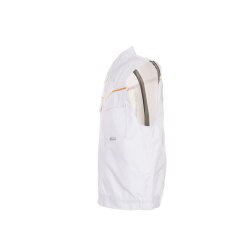 PLANAM Unisex Weste HIGHLINE Reinweiß/Reinweiß/Gelb