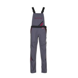 PLANAM Damen Latzhose HIGHLINE Schiefer/Schwarz/Rot